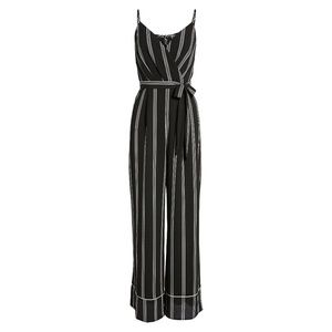 NWT Nordstrom Row A Tie Striped Wide Leg Jumpsuit